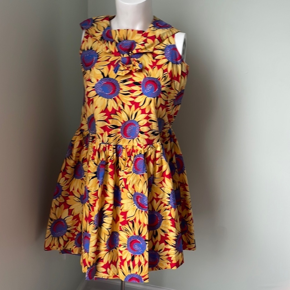 Vintage Mousefeathers yellow sunflower dress